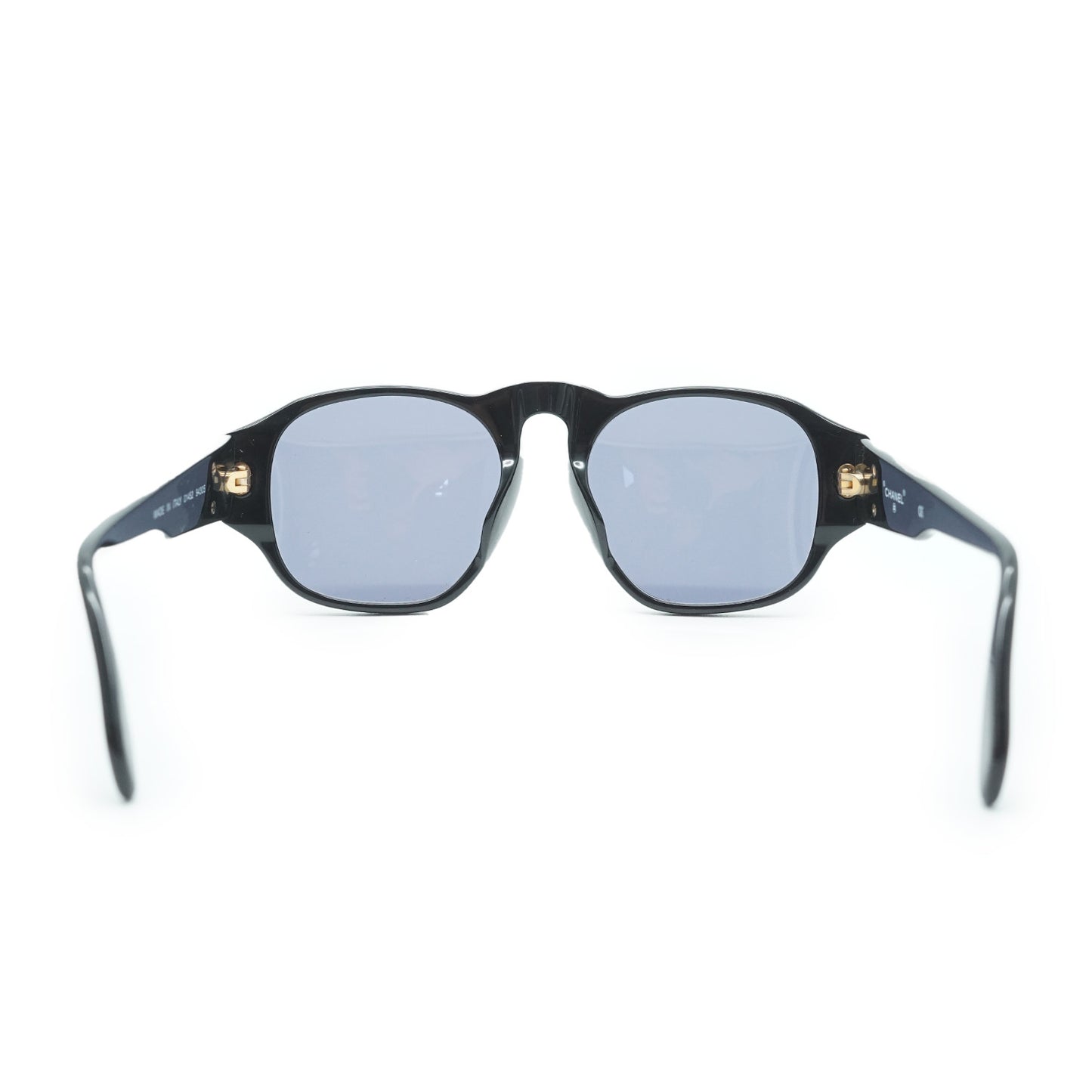 CC Logo Black Frame Sunglasses