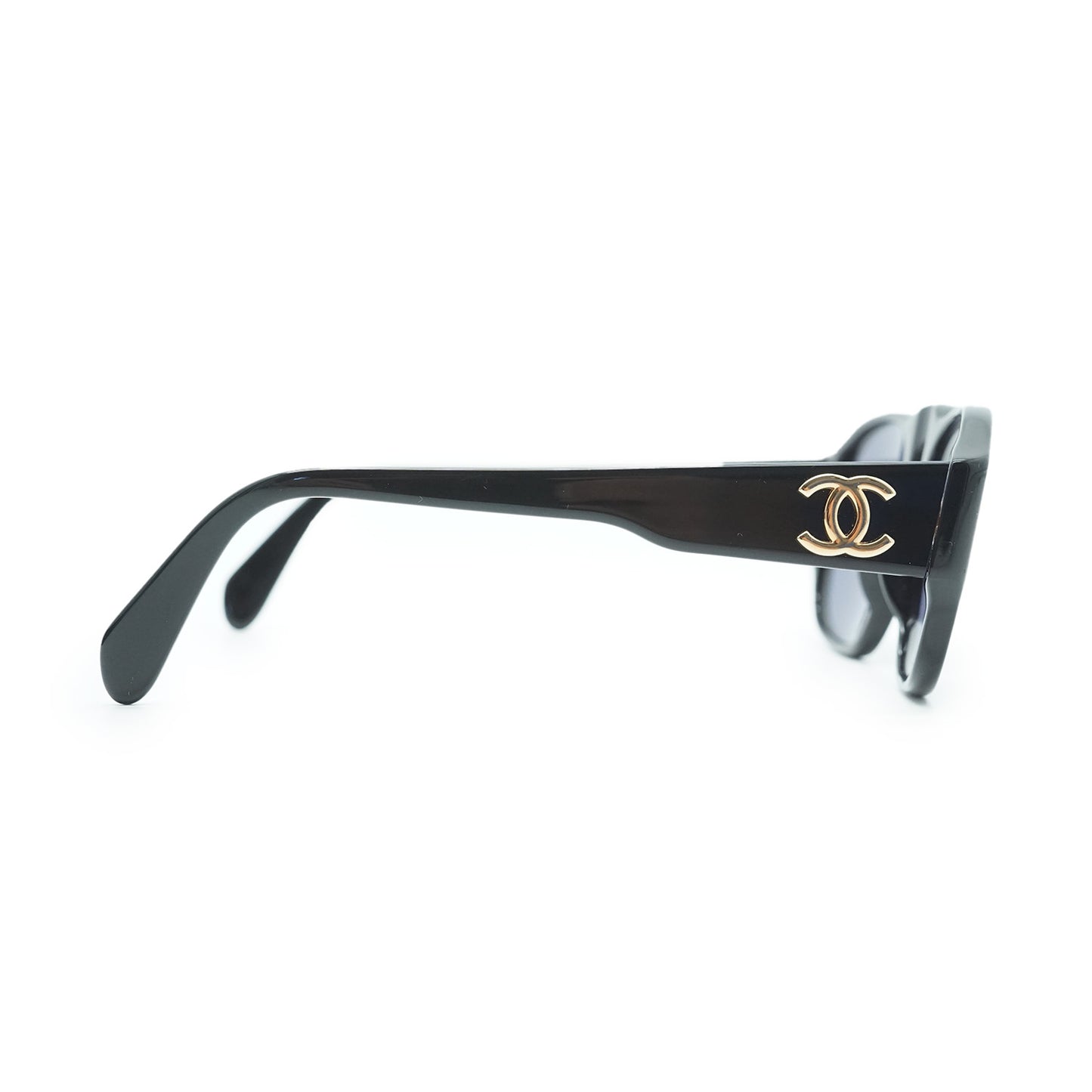 CC Logo Black Frame Sunglasses