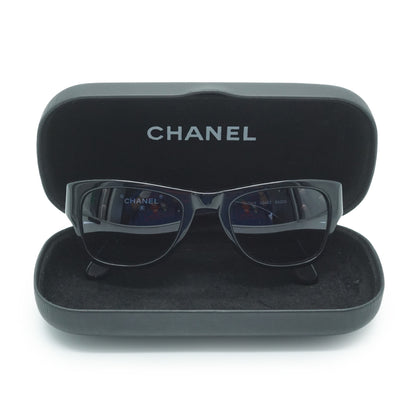 CC Logo Black Frame Sunglasses
