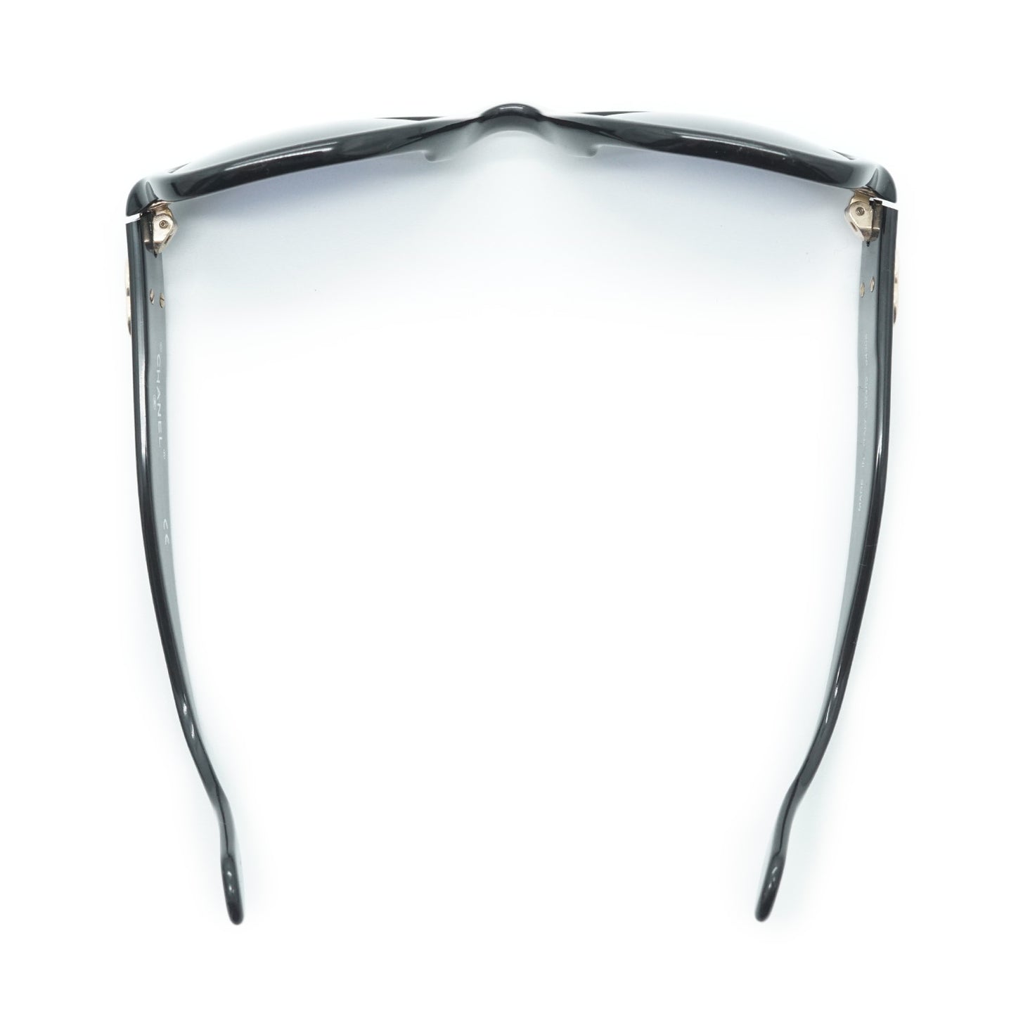 CC Logo Black Frame Sunglasses