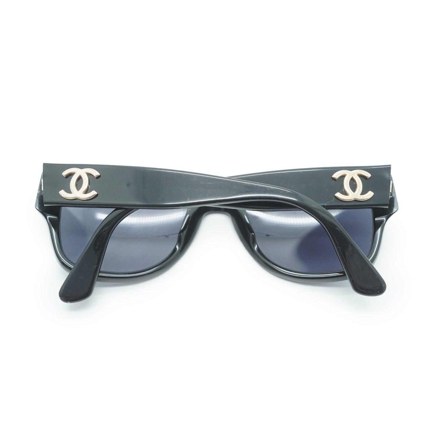 CC Logo Black Frame Sunglasses