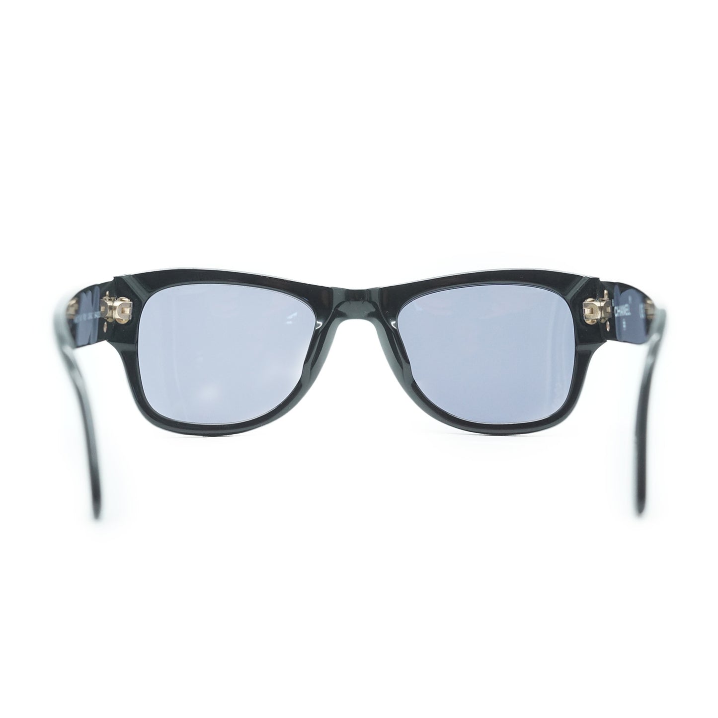 CC Logo Black Frame Sunglasses