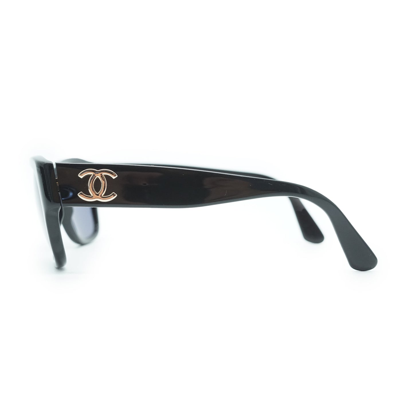 CC Logo Black Frame Sunglasses
