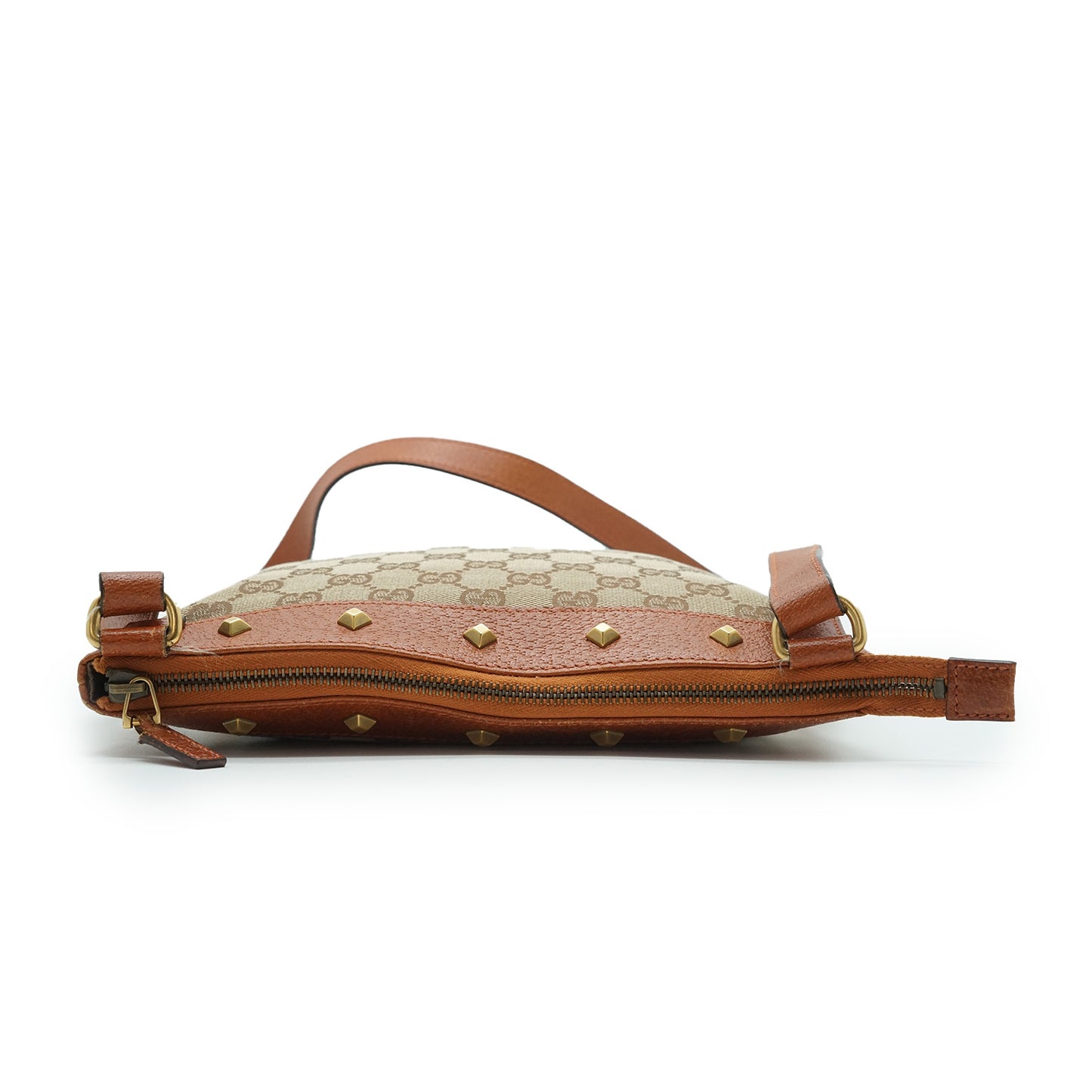 GG Canvas Leather Studs Square Crossbody Bag