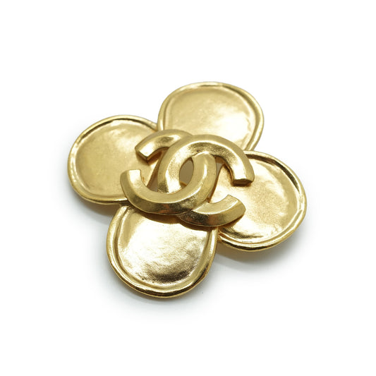 Coco Mark Four Leaf Clover Brooch GP