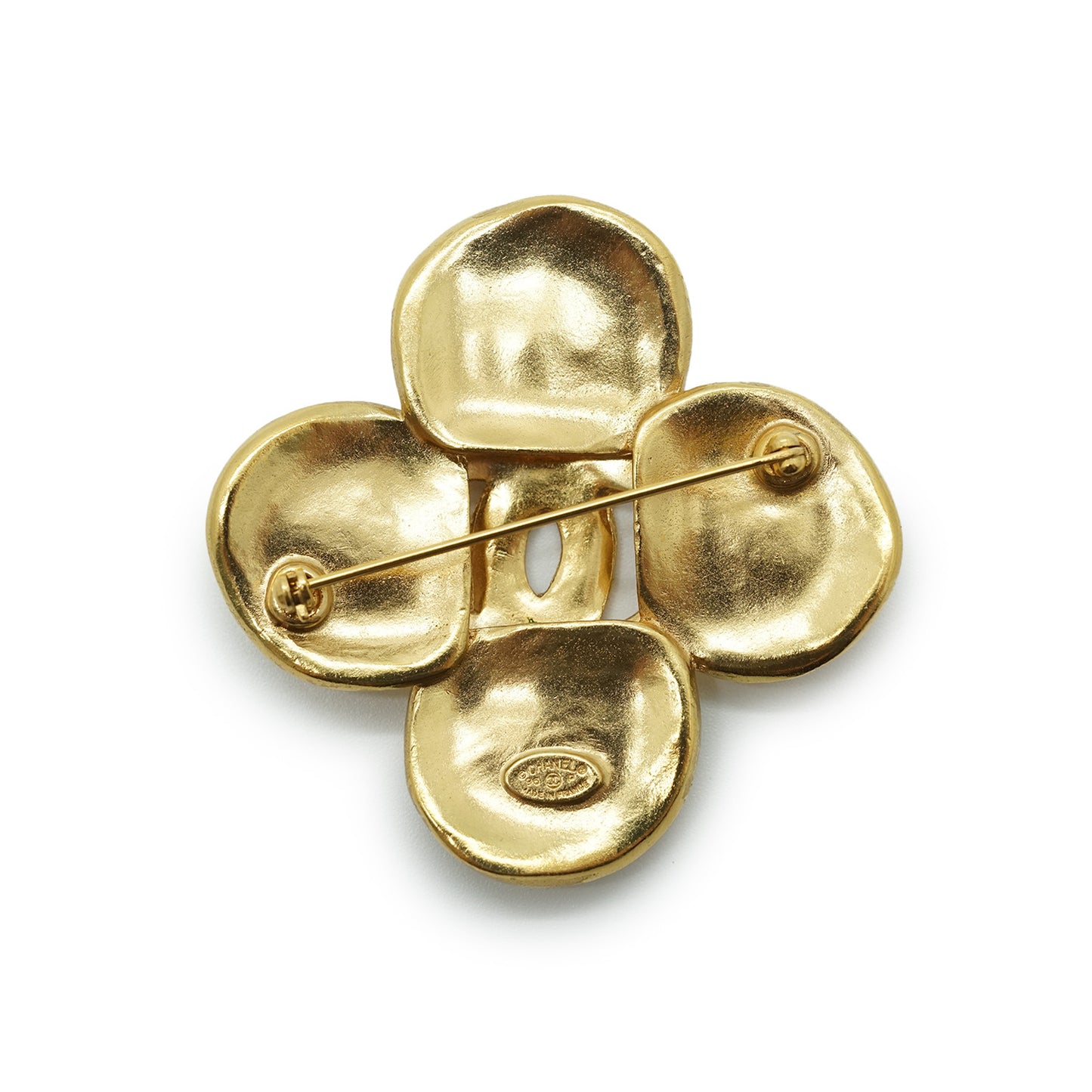Coco Mark Four Leaf Clover Brooch GP