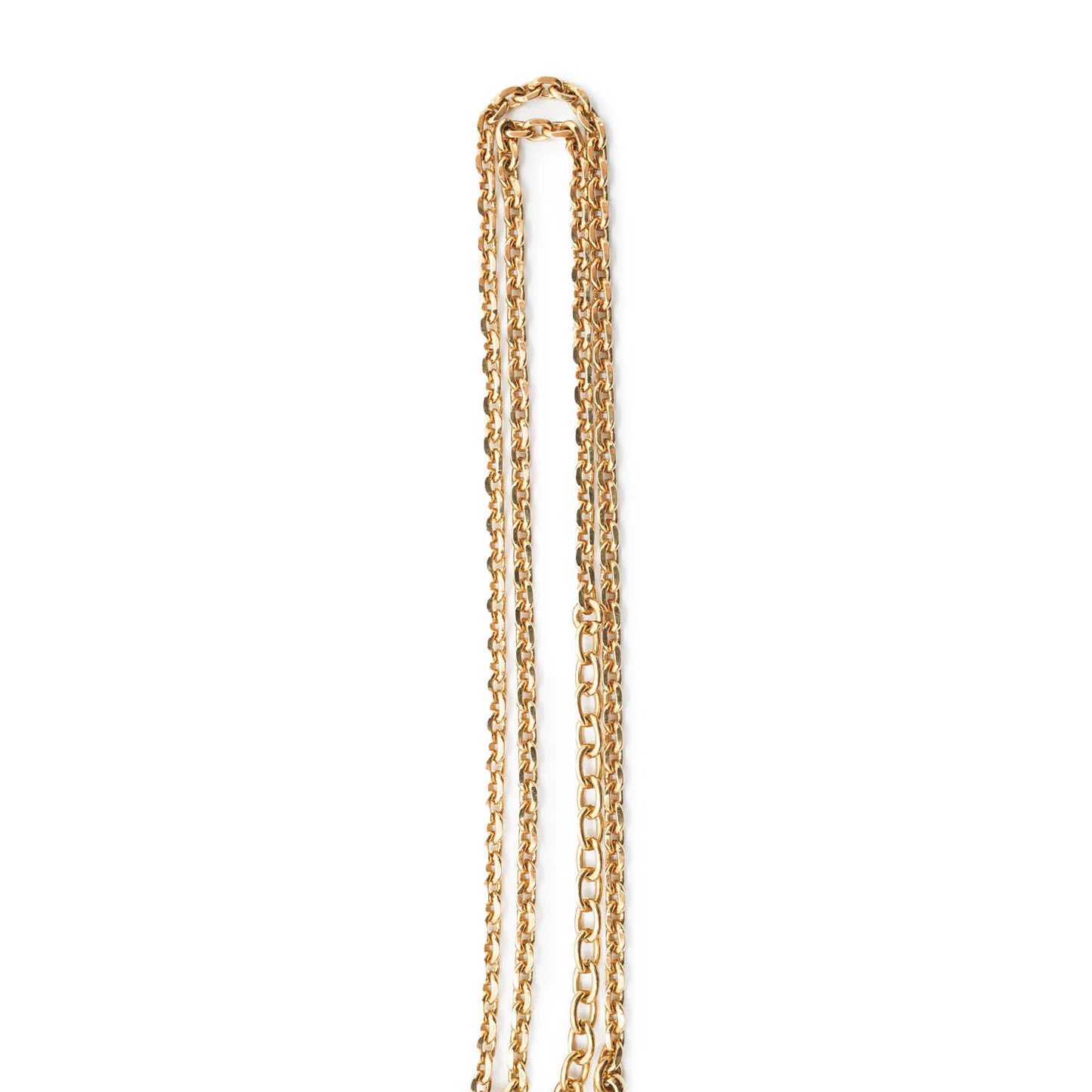 CC Logo Pearl Round Pendant Chain Necklace