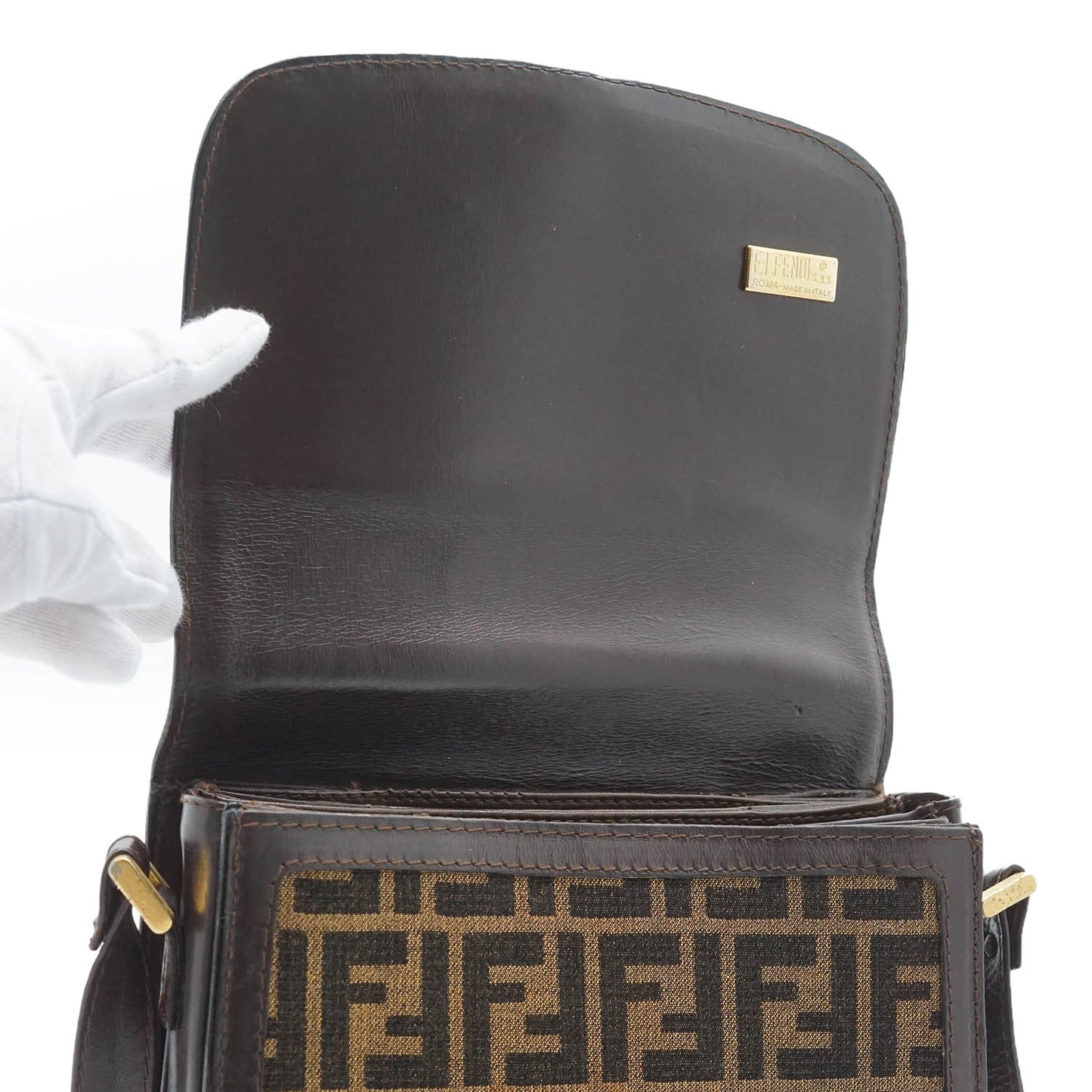 Vintage Zucca Flap Triple Pocket Shoulder Bag