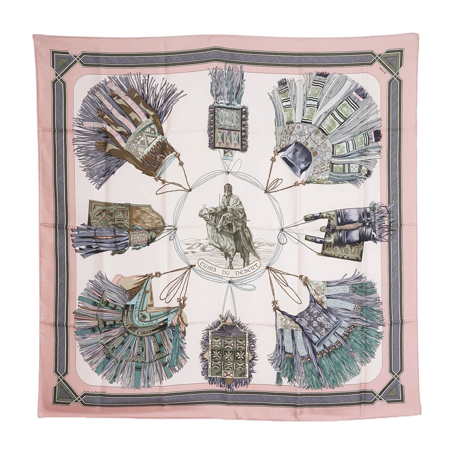 Cuirs du Desert by Françoise de la Perriere Silk Carre 90