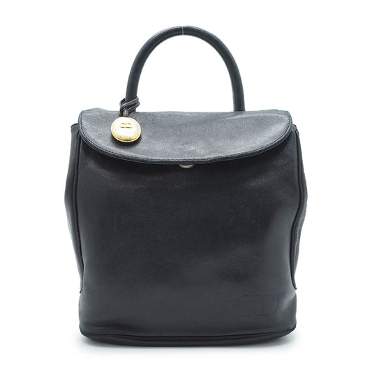 Vintage CD Logo Top Handle Bag with Charm