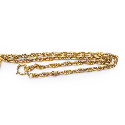 CC Logo Round Pendant Chain Necklace
