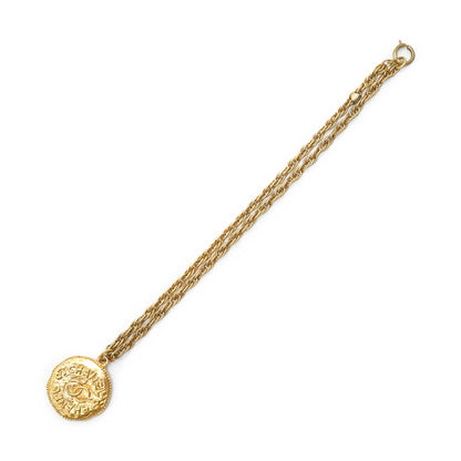 CC Logo Round Pendant Chain Necklace