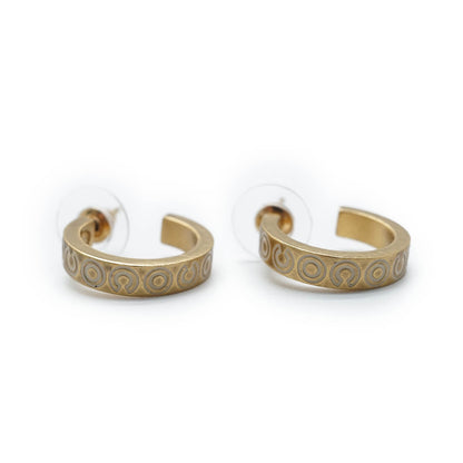 Coco Letter Hoop Earrings