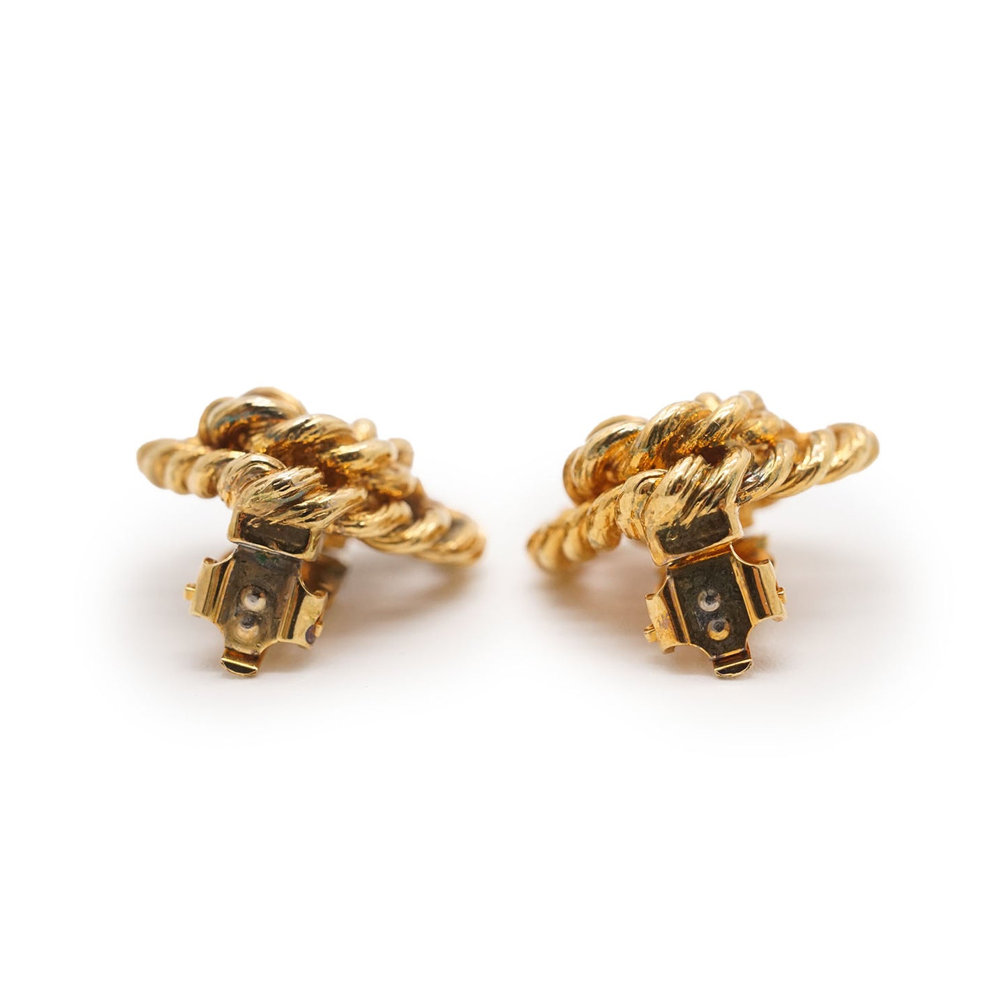 Vintage Heart Knot Clip Earrings GP