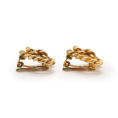 Vintage Heart Knot Clip Earrings GP