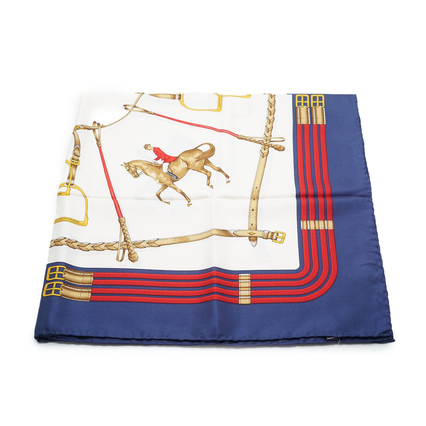Equestrian Print Silk Carre