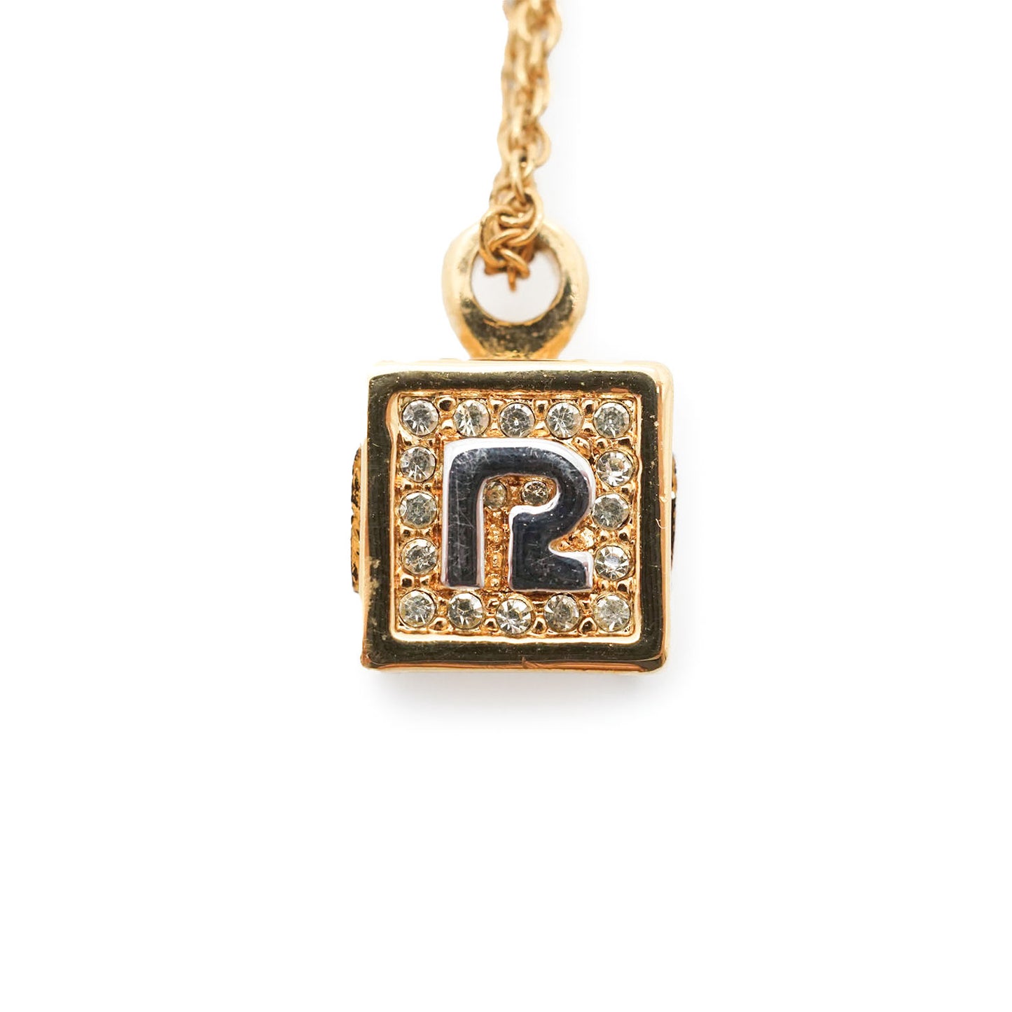 NR Dice Rhinestone Necklace