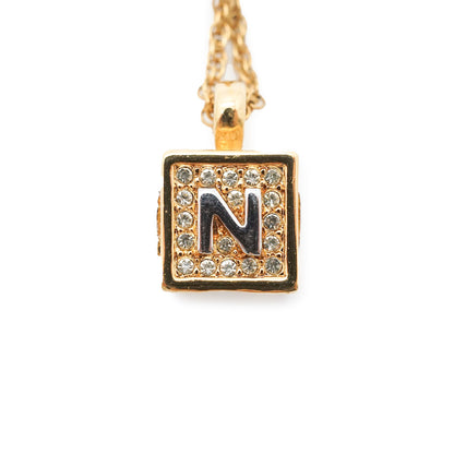 NR Dice Rhinestone Necklace