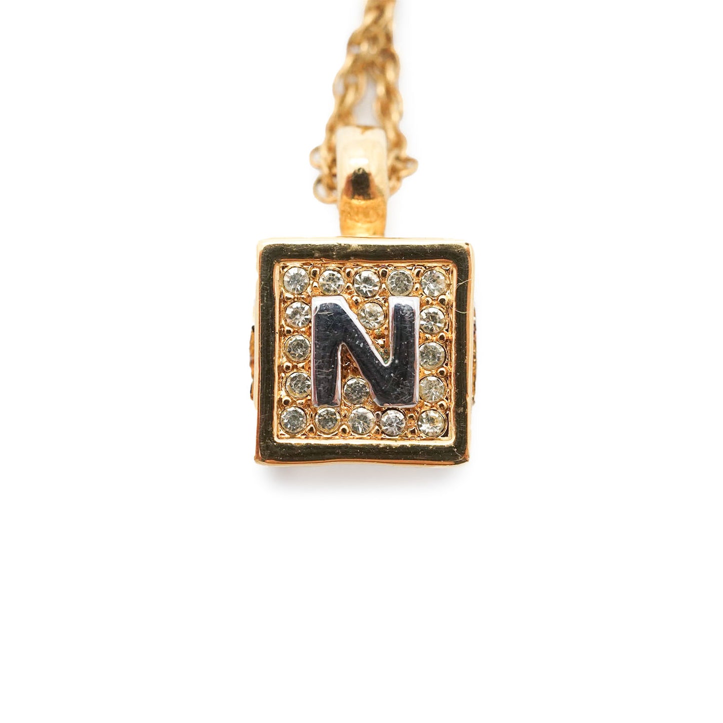 NR Dice Rhinestone Necklace