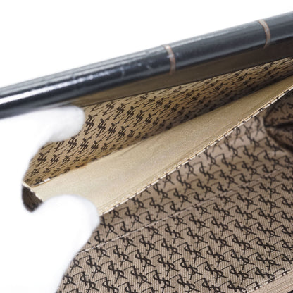YSL Quilted Embossed Leather Clutch