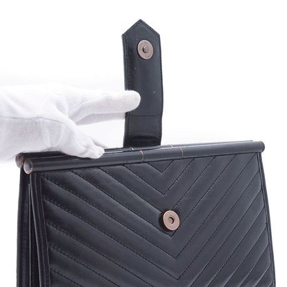 YSL Quilted Embossed Leather Clutch