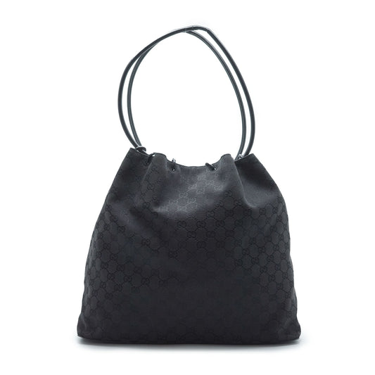 GG Canvas Drawstring Shoulder Tote with Pouch