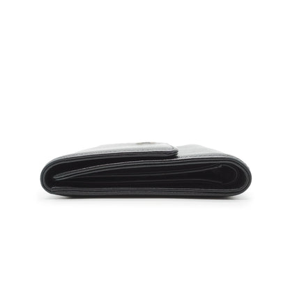 Metallic CC Logo Bi-fold Long Wallet