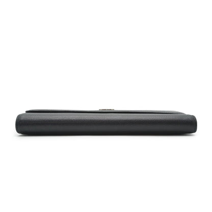Metallic CC Logo Bi-fold Long Wallet