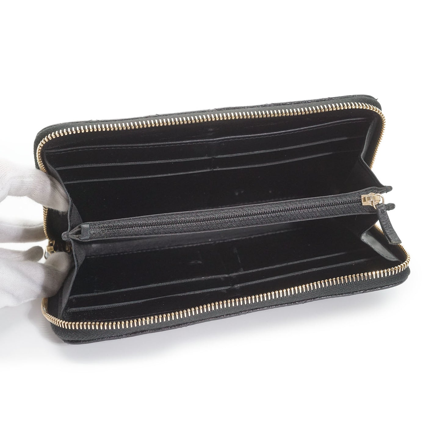 Camellia Zip Around Long Wallet