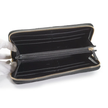 Camellia Zip Around Long Wallet