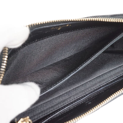 Camellia Zip Around Long Wallet