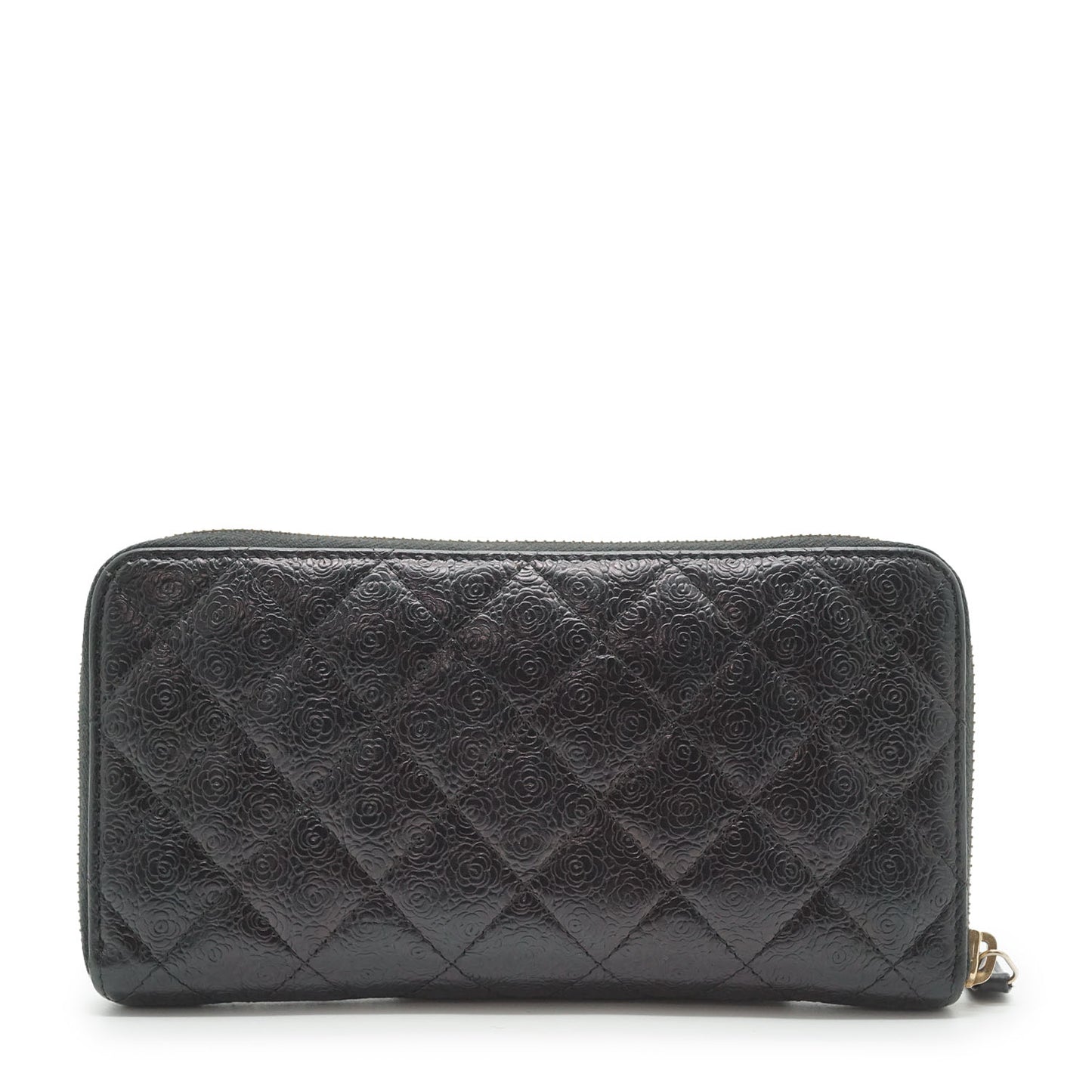 Camellia Zip Around Long Wallet