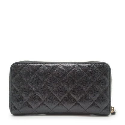 Camellia Zip Around Long Wallet
