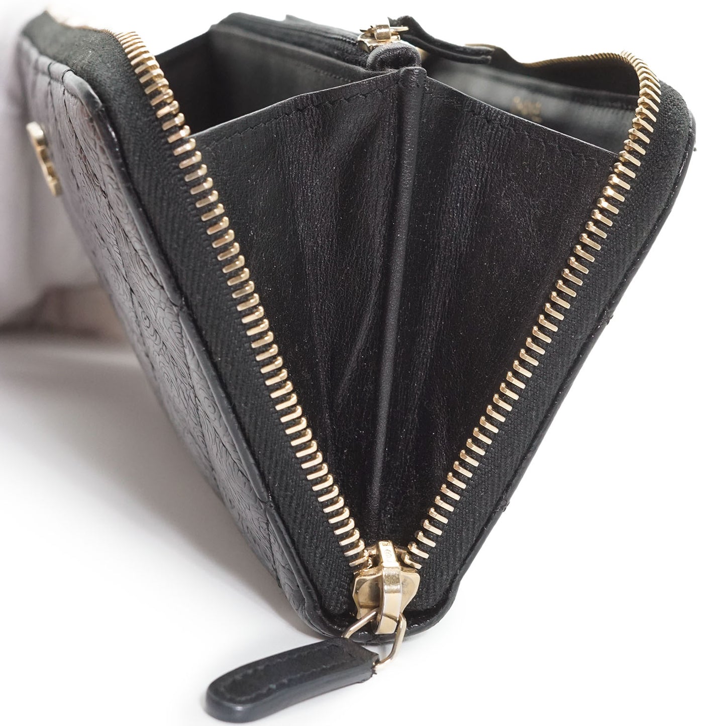 Camellia Zip Around Long Wallet