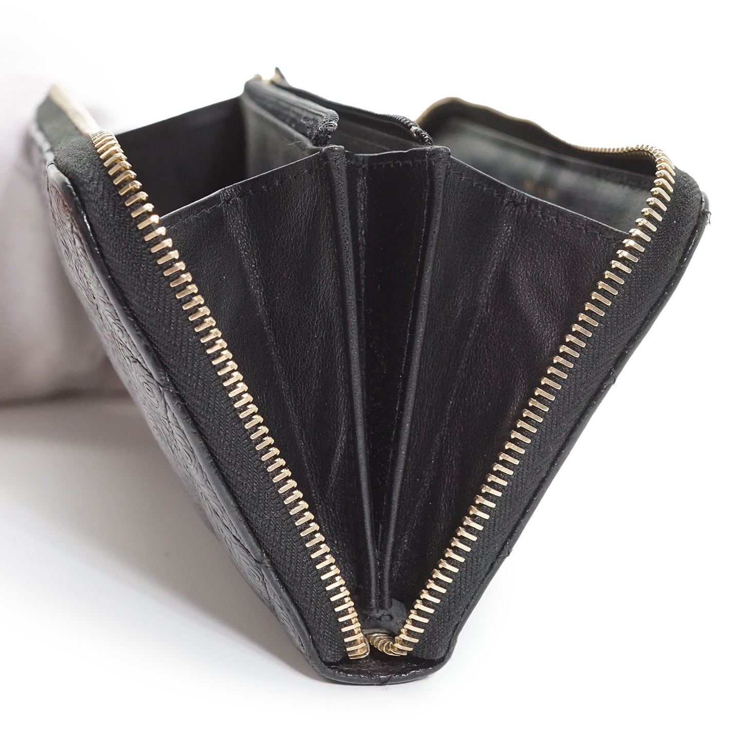 Camellia Zip Around Long Wallet