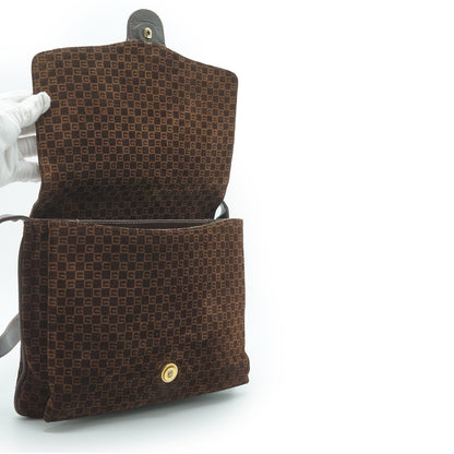 GG Suede Vintage Box Shoulder Bag