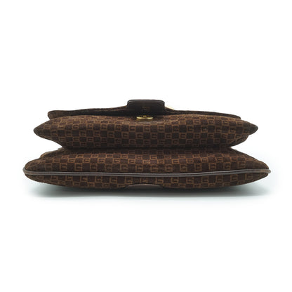 GG Suede Vintage Box Shoulder Bag