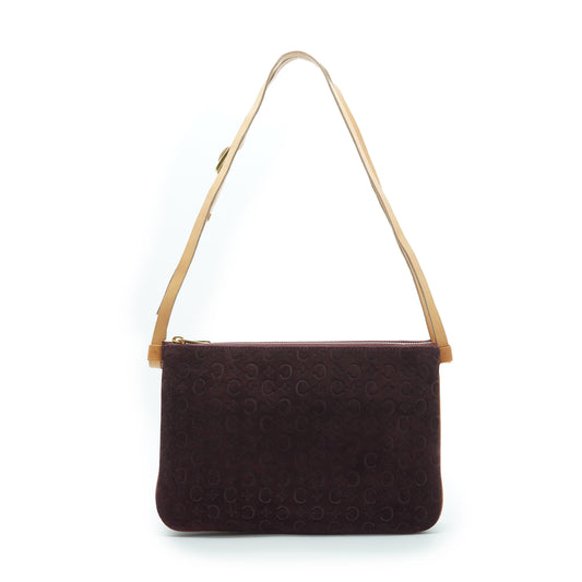C Macadam Suede Duo Shoulder Pochette
