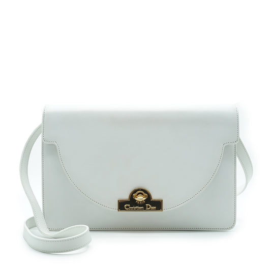 Vintage Leather Box Shoulder Bag