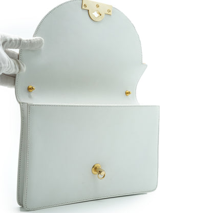 Vintage Leather Box Shoulder Bag