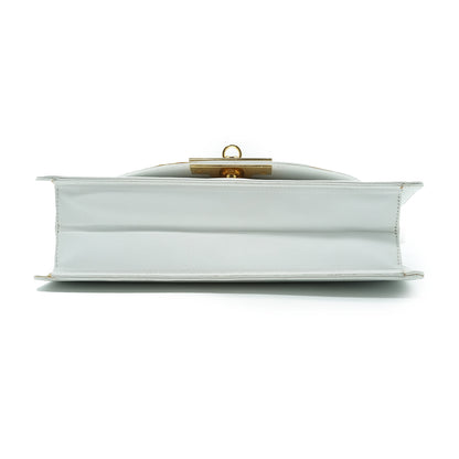 Vintage Leather Box Shoulder Bag