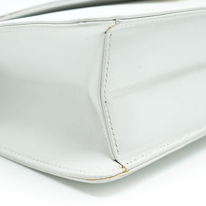 Vintage Leather Box Shoulder Bag