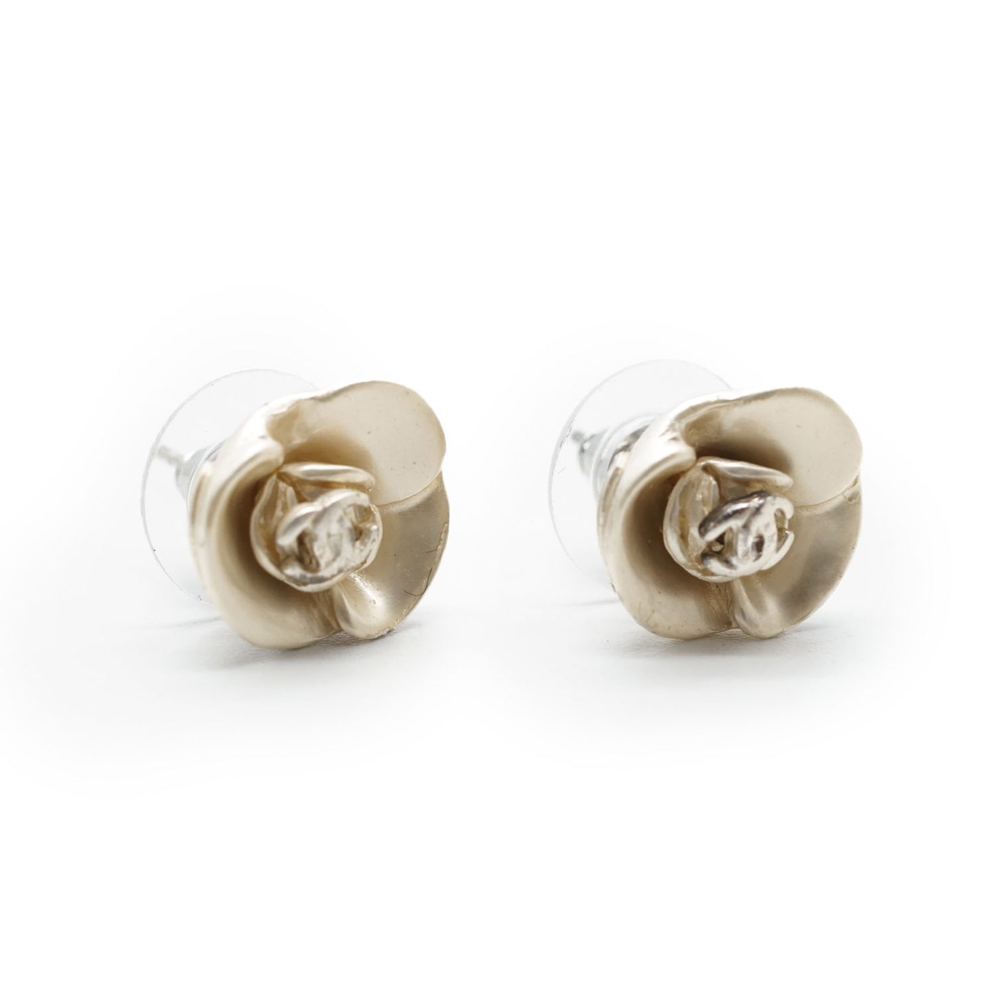 CC Logo Camellia Earrings GP