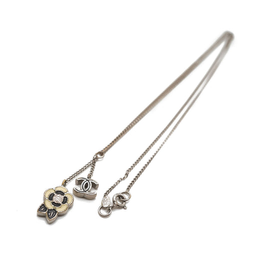 CC Logo Camellia Pendant Necklace