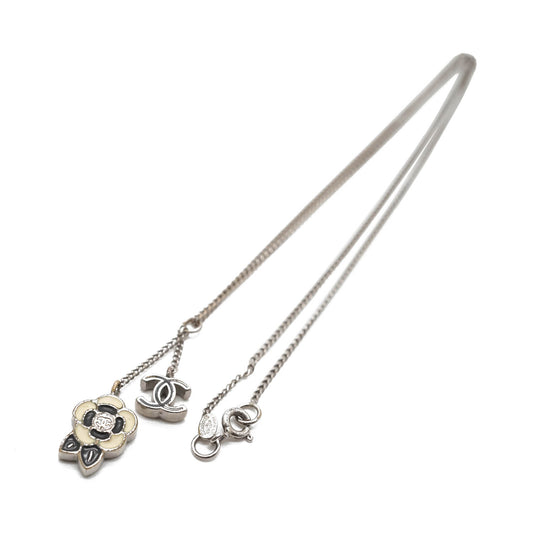 CC Logo Camellia Pendant Necklace