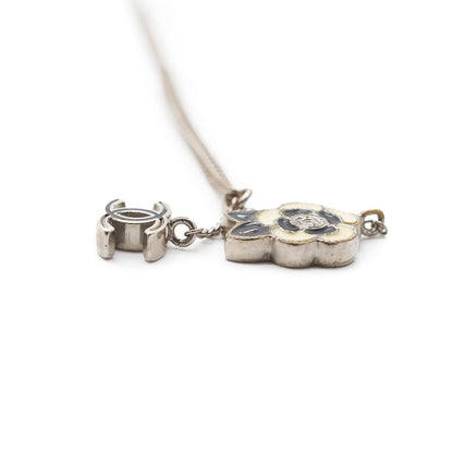 CC Logo Camellia Pendant Necklace