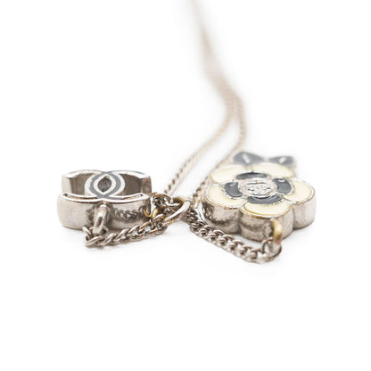 CC Logo Camellia Pendant Necklace