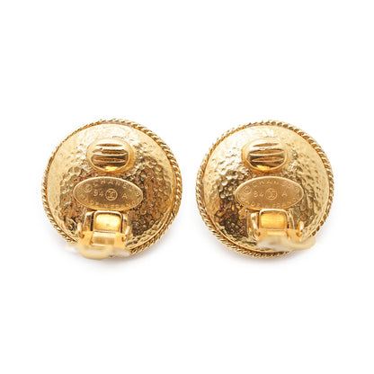 Artificial Pearl Round Clip Earrings GP