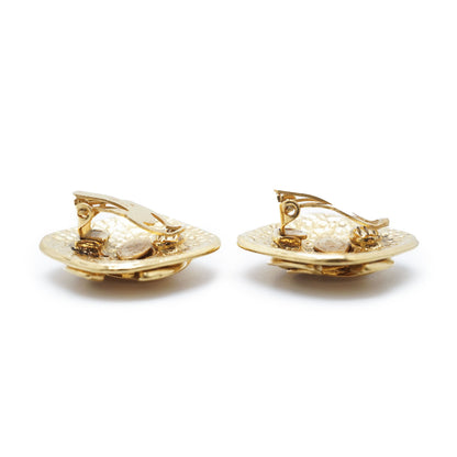 CC Logo Diamond Shape Clip Earrings GP