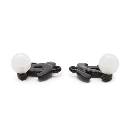 Coco Mark Pearl Hoop Earrings